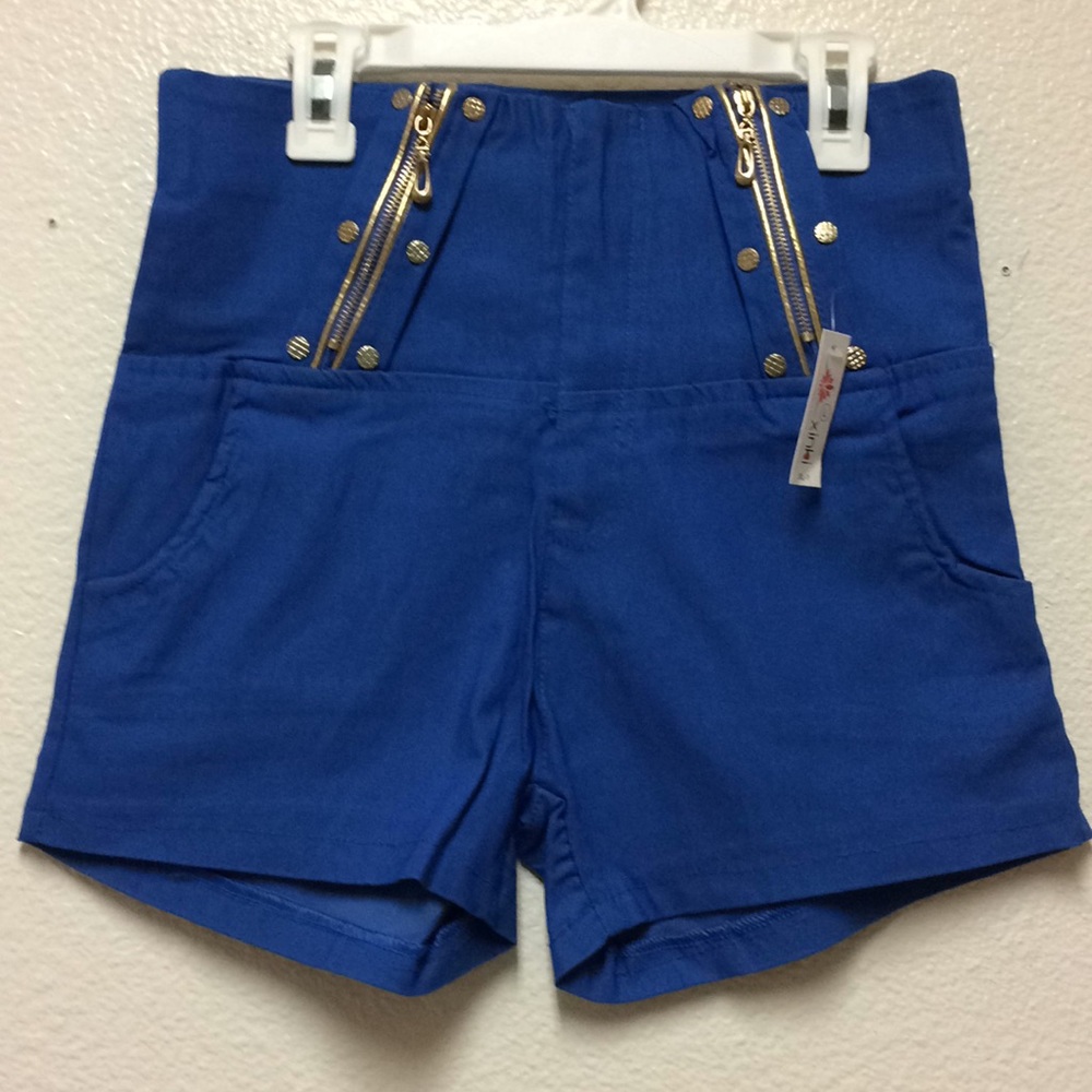 **NEW** xinki Royal blue high waist shorts L